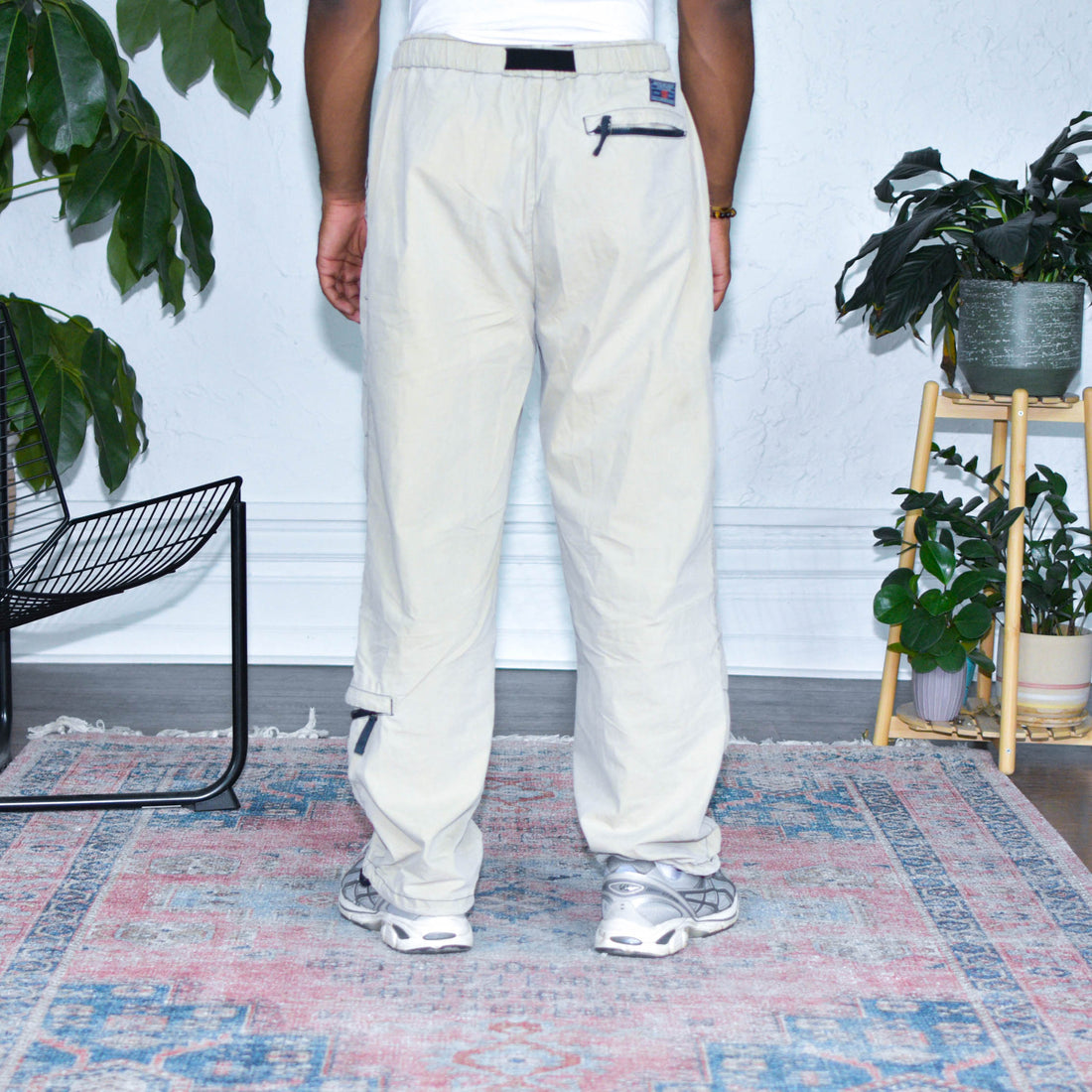 Vintage American Eagle Beige Nylon Cargo Pants